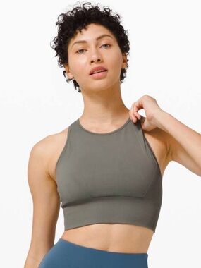 Lululemon Ebb to Train Bra *Medium Support, C/D Cup Grey Sage Size 4 NWT